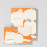 Katzen Set Briefpapier mit Umschlägen
